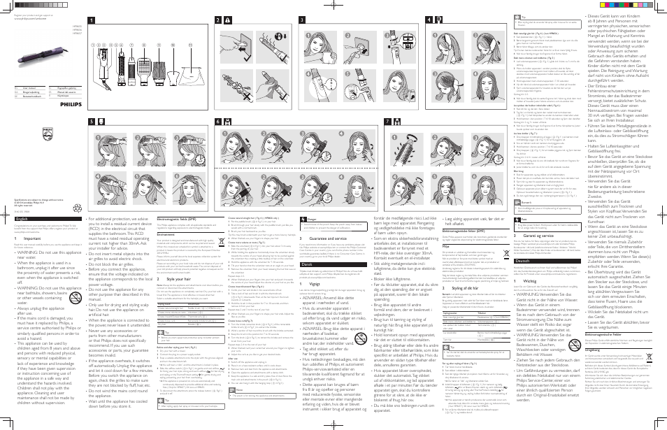 Philips Brosse soufflante User Manual | 4 pages