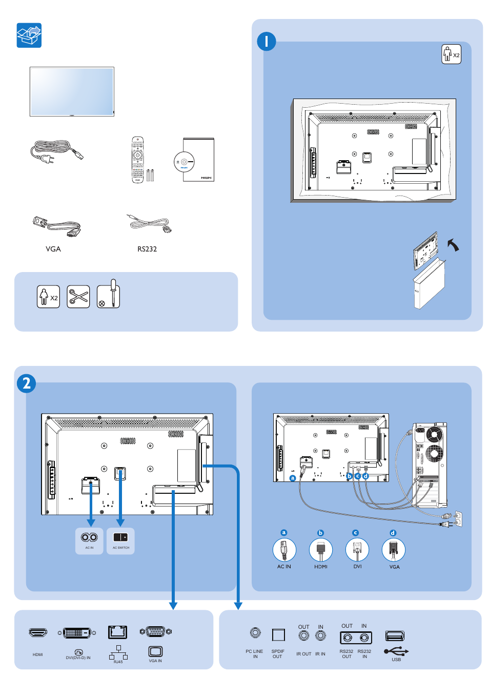 Philips Signage Solutions Écran Q-Line User Manual | 2 pages