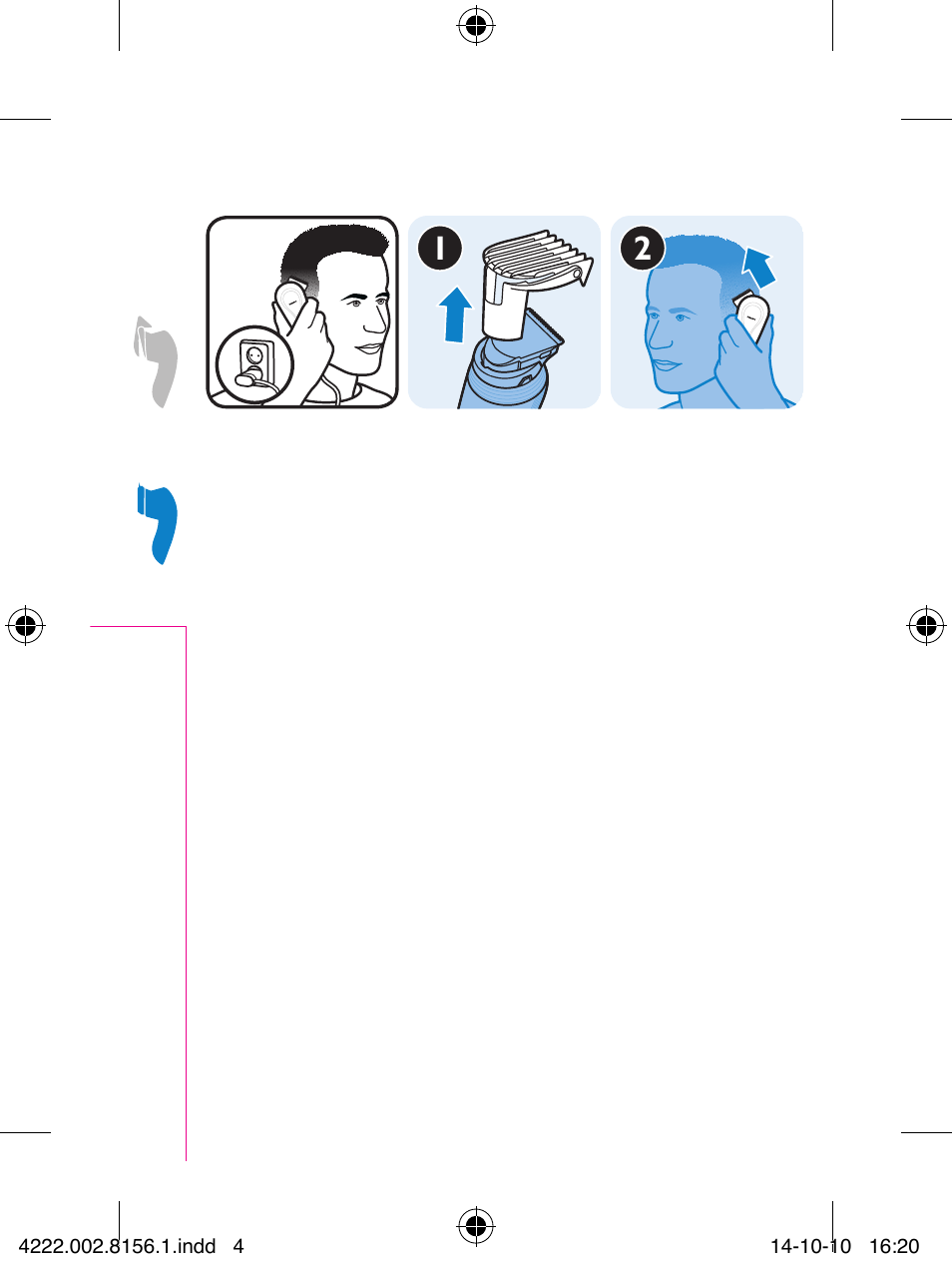 Philips Do-It-Yourself clipper Se tondre les cheveux soi-même User Manual | Page 4 / 8