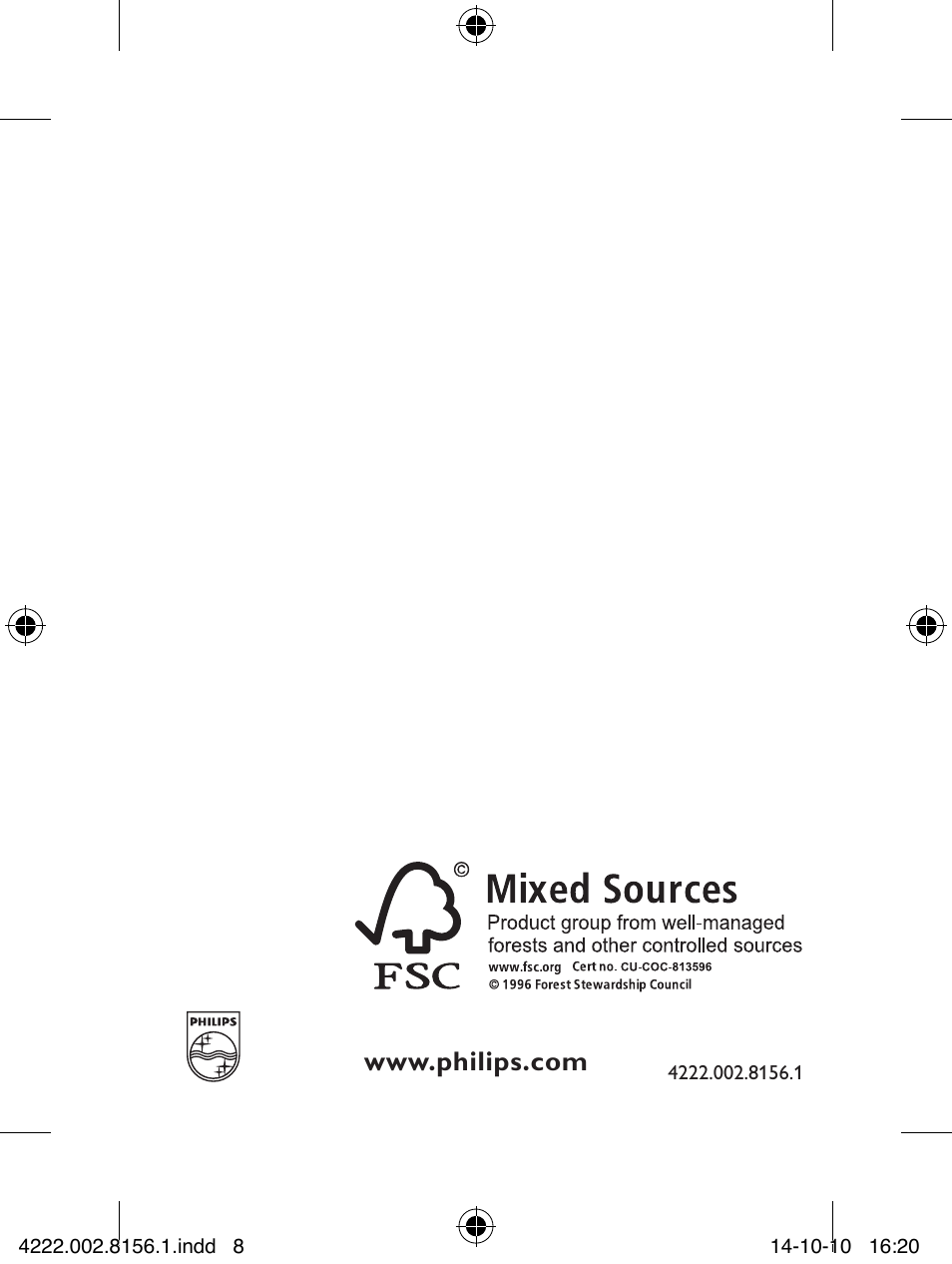 Mixed sources | Philips Do-It-Yourself clipper Se tondre les cheveux soi-même User Manual | Page 8 / 8