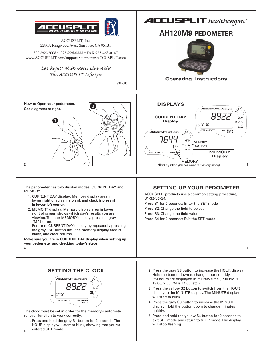 Accusplit AH120M9 User Manual | 3 pages