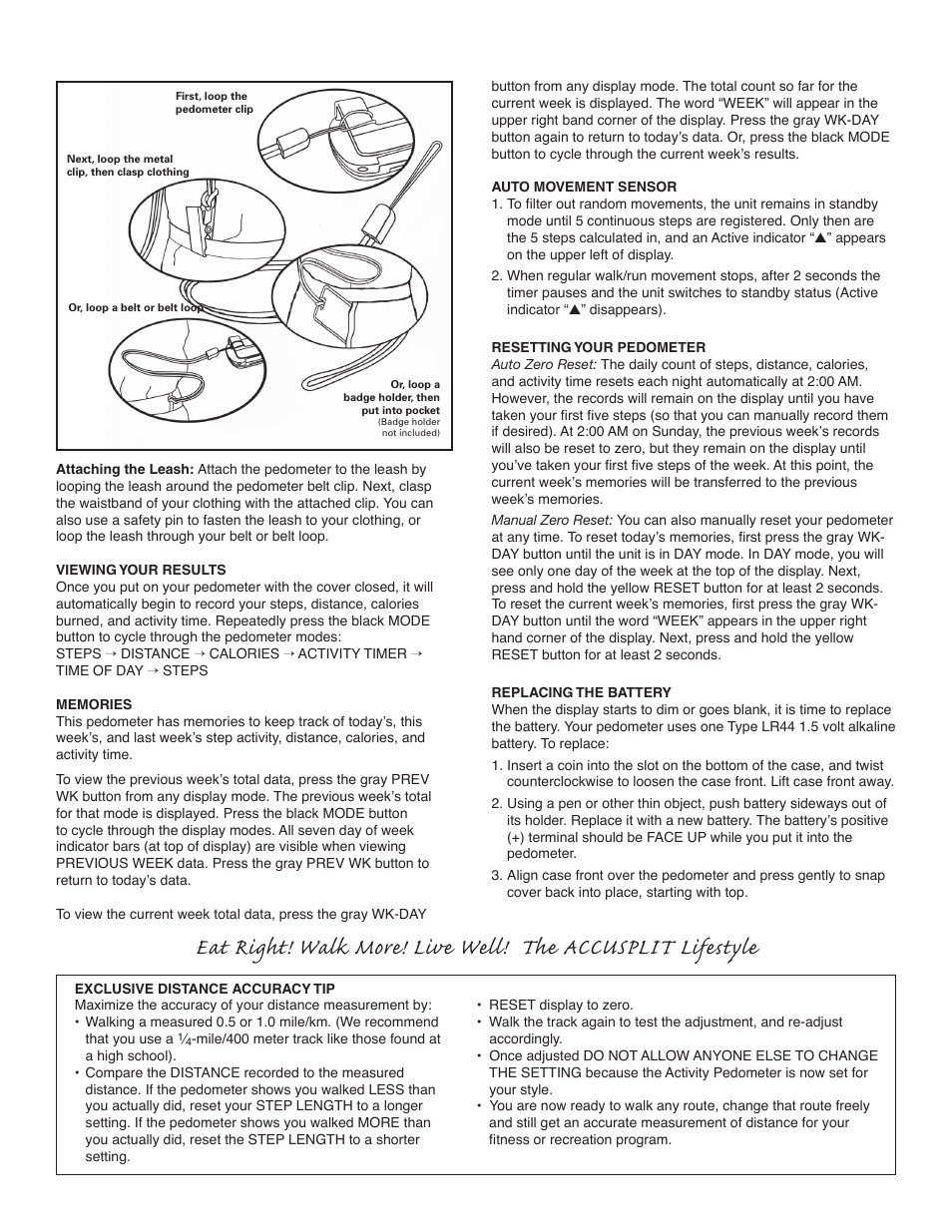 Accusplit 1590M12 User Manual | Page 2 / 2