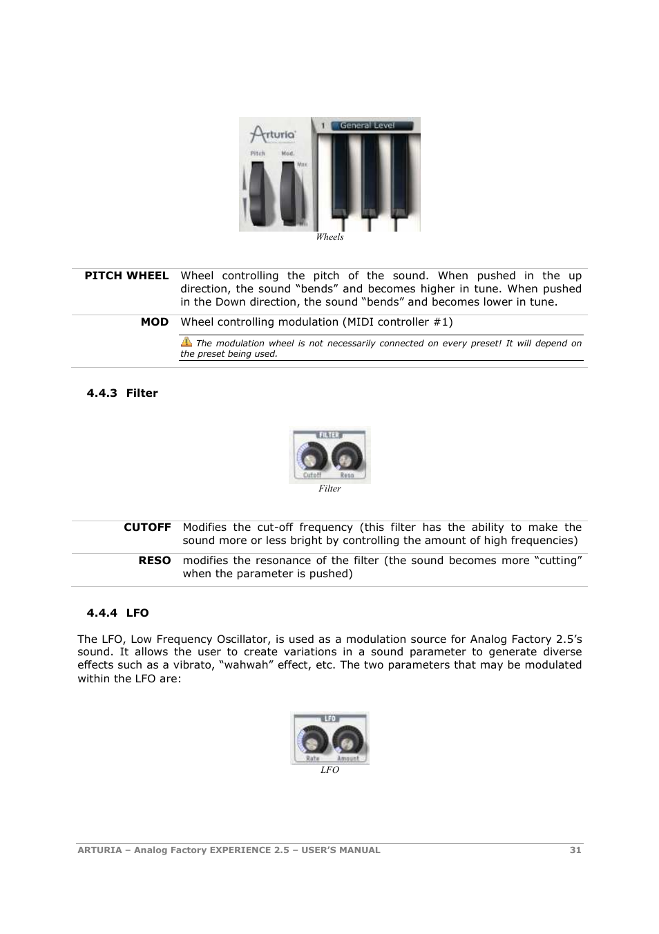 Arturia 2.5 User Manual | Page 31 / 60