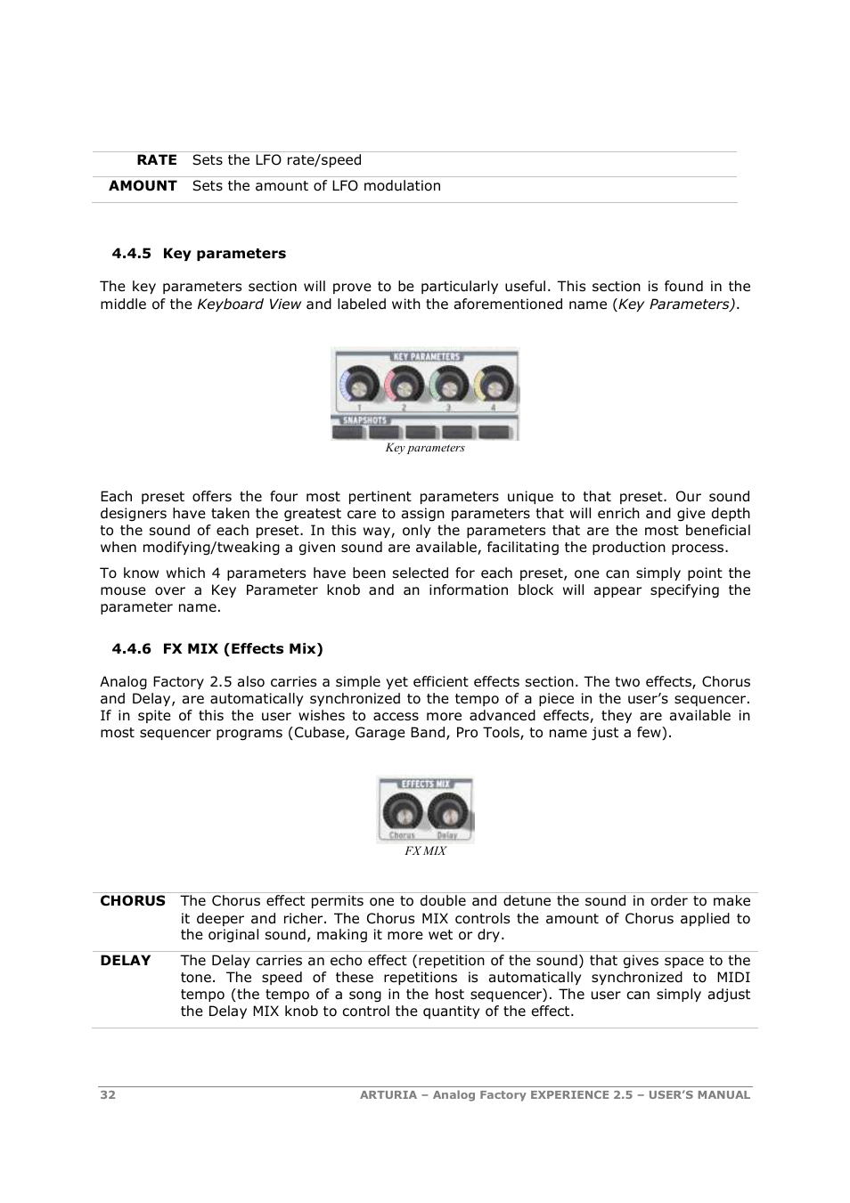 Arturia 2.5 User Manual | Page 32 / 60
