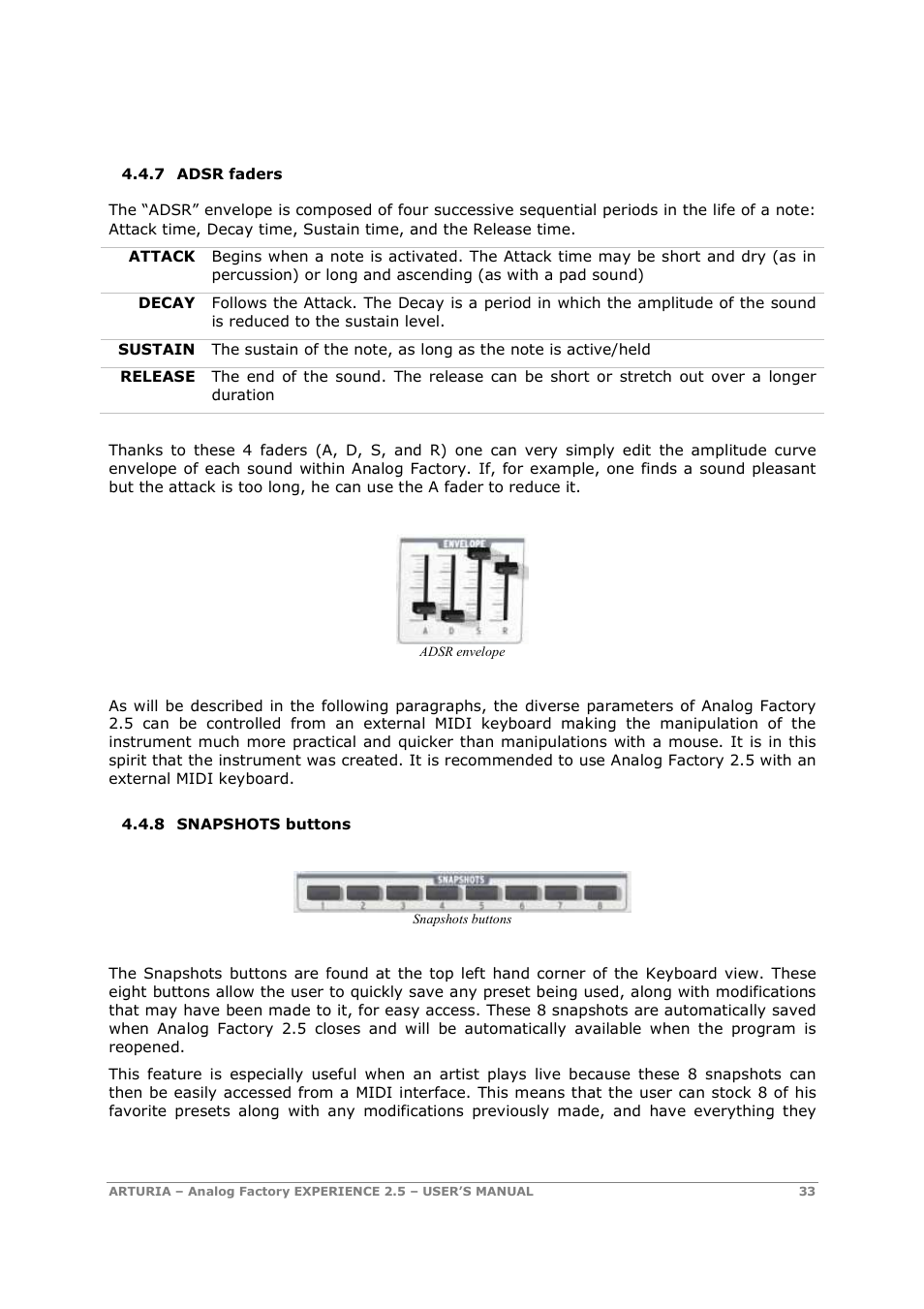Arturia 2.5 User Manual | Page 33 / 60