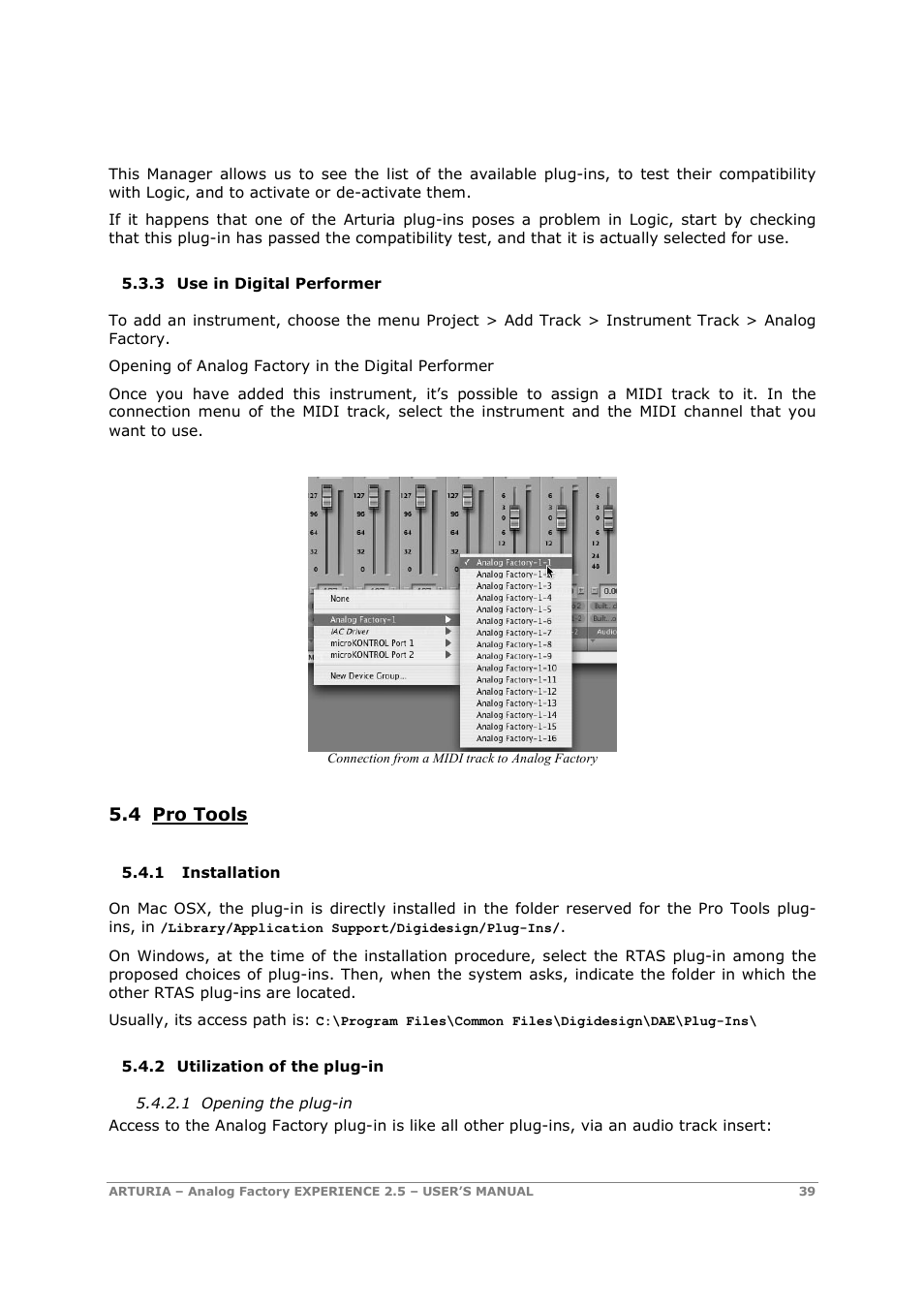 Arturia 2.5 User Manual | Page 39 / 60