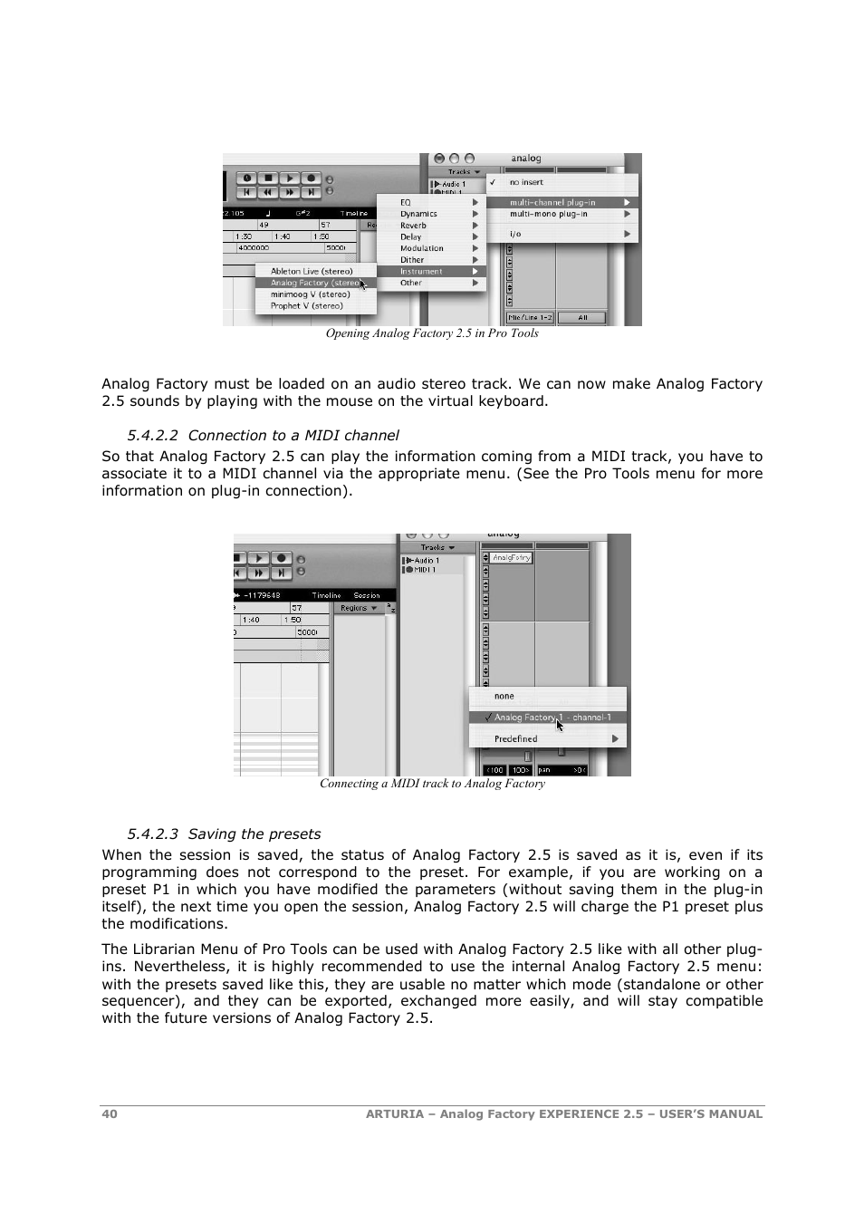 Arturia 2.5 User Manual | Page 40 / 60