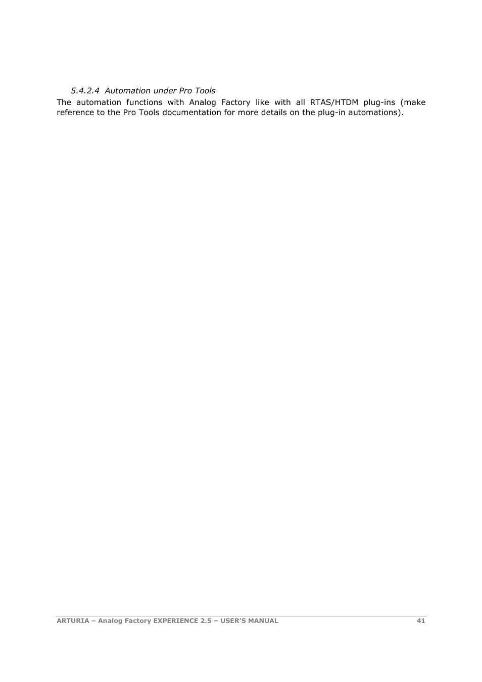 Arturia 2.5 User Manual | Page 41 / 60