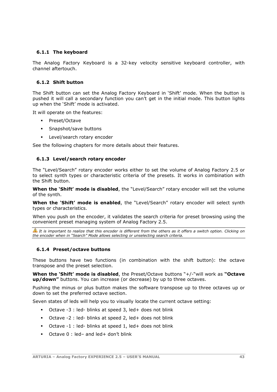 Arturia 2.5 User Manual | Page 43 / 60