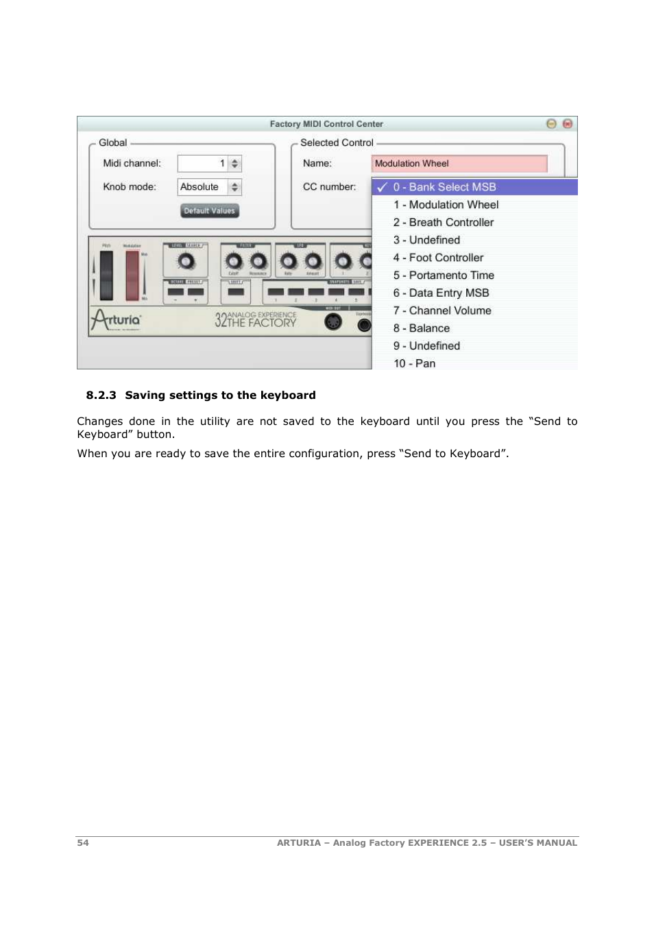 Arturia 2.5 User Manual | Page 54 / 60