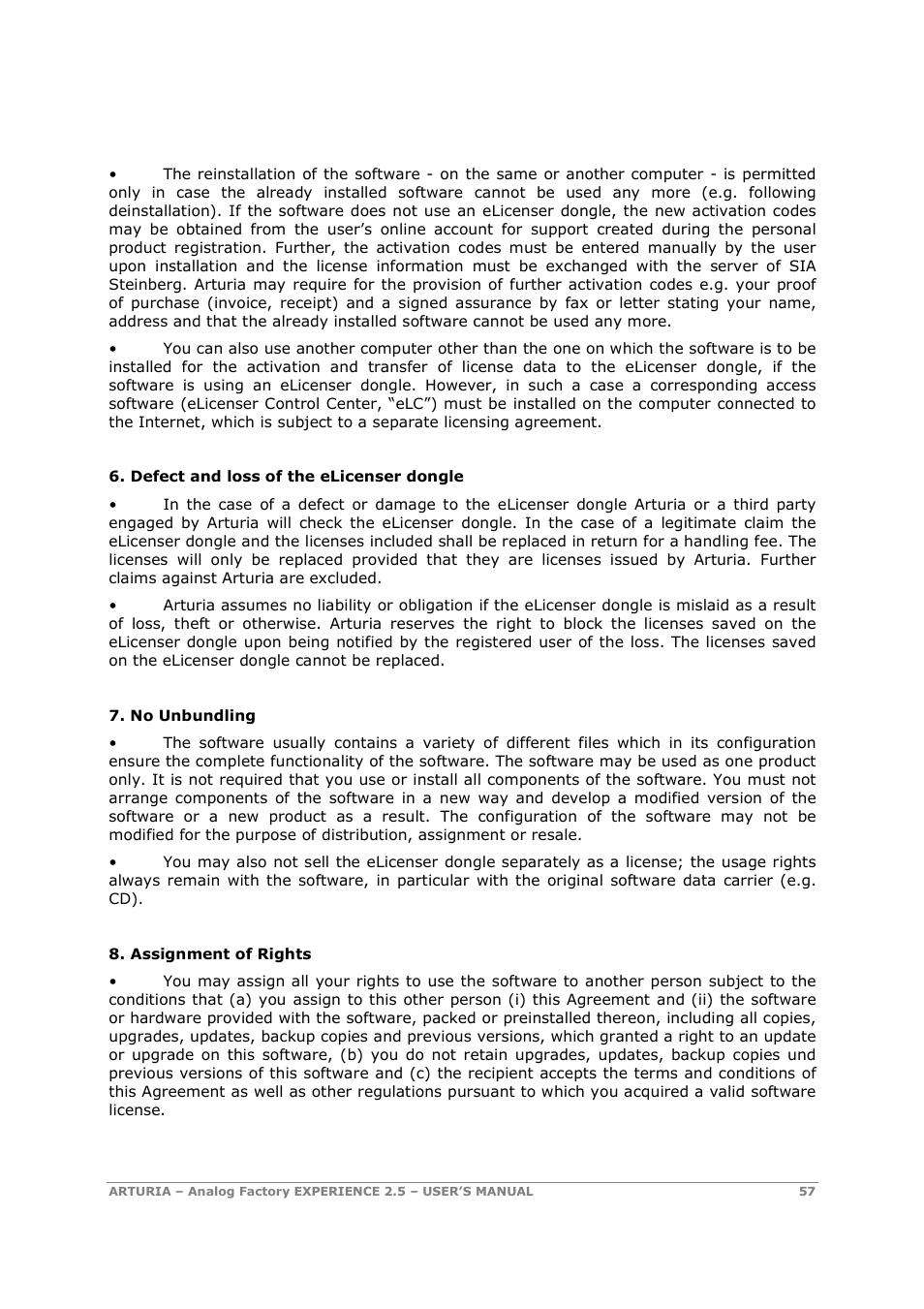Arturia 2.5 User Manual | Page 57 / 60