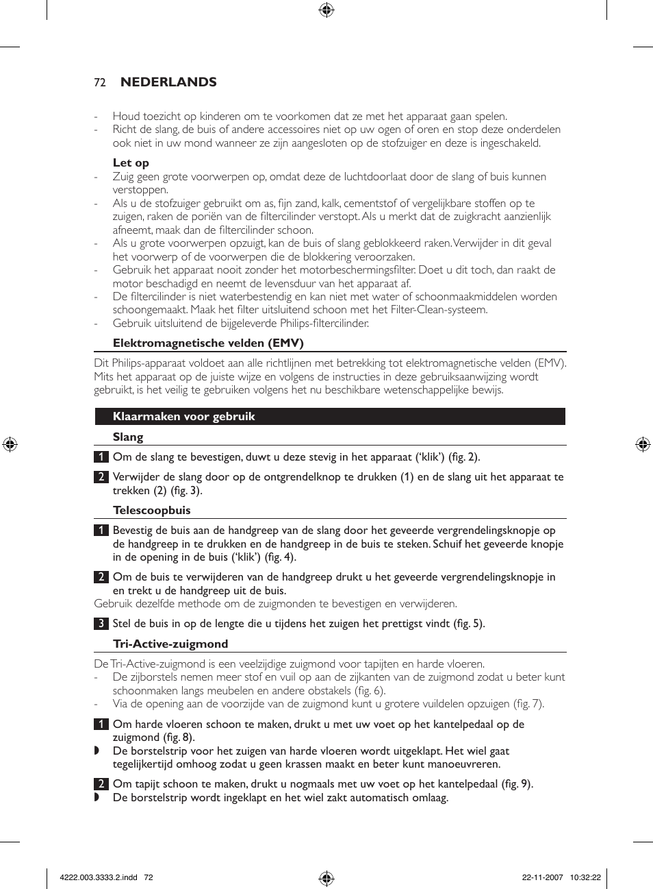 Philips Aspirateur sans sac User Manual | Page 72 / 116