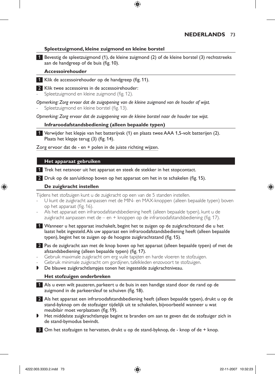 Philips Aspirateur sans sac User Manual | Page 73 / 116