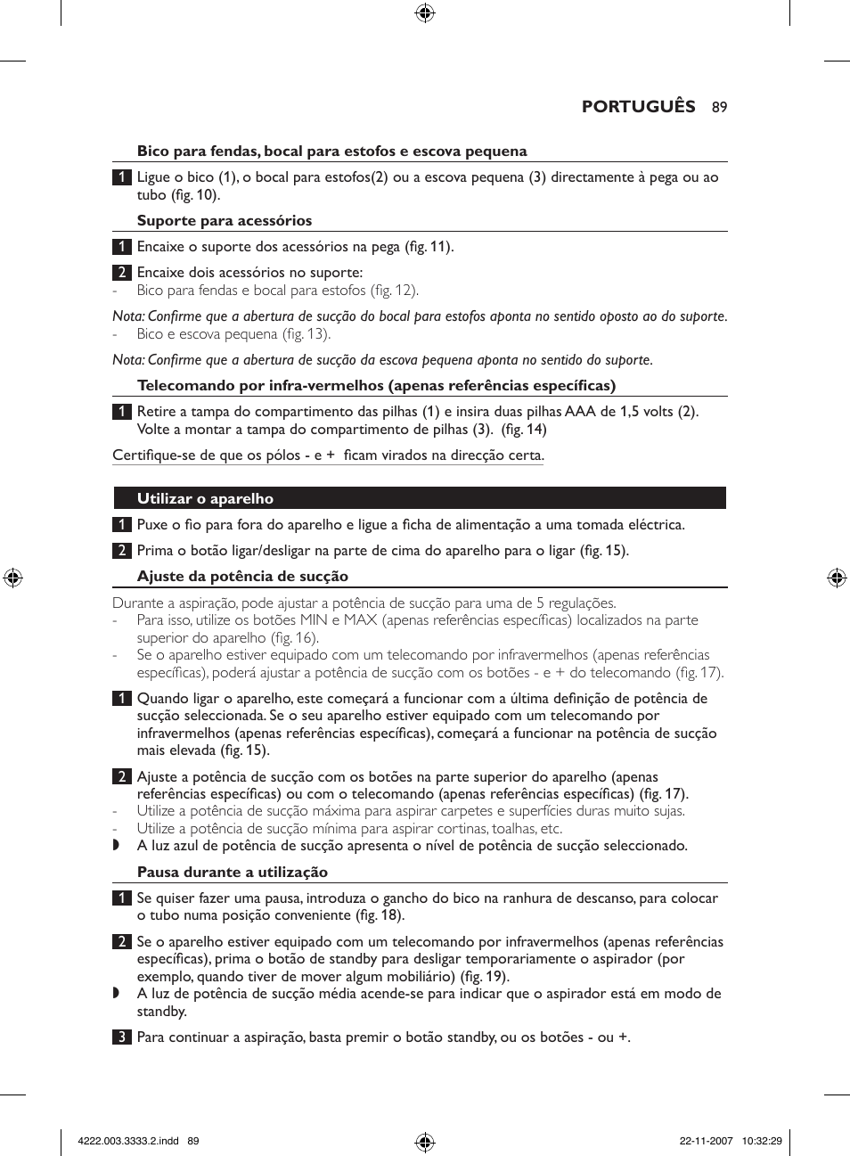 Philips Aspirateur sans sac User Manual | Page 89 / 116