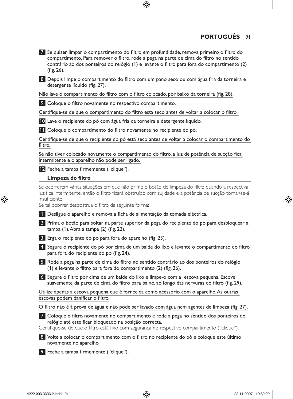 Philips Aspirateur sans sac User Manual | Page 91 / 116