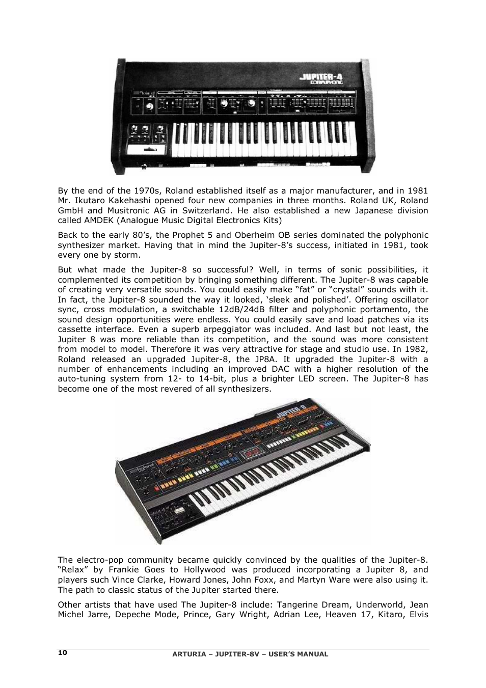 Arturia JUPITER-8V 2 User Manual | Page 10 / 125