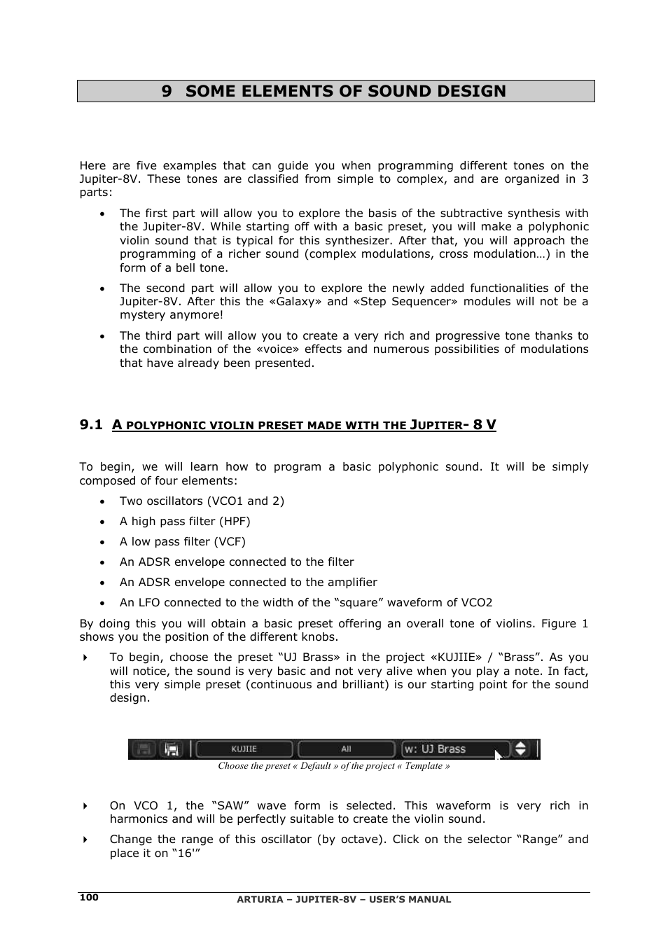 9 some elements of sound design | Arturia JUPITER-8V 2 User Manual | Page 100 / 125