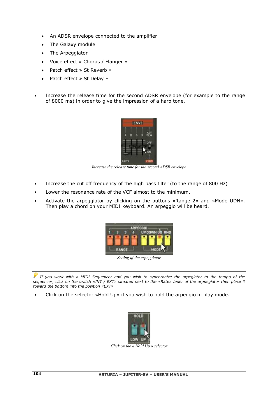 Arturia JUPITER-8V 2 User Manual | Page 104 / 125