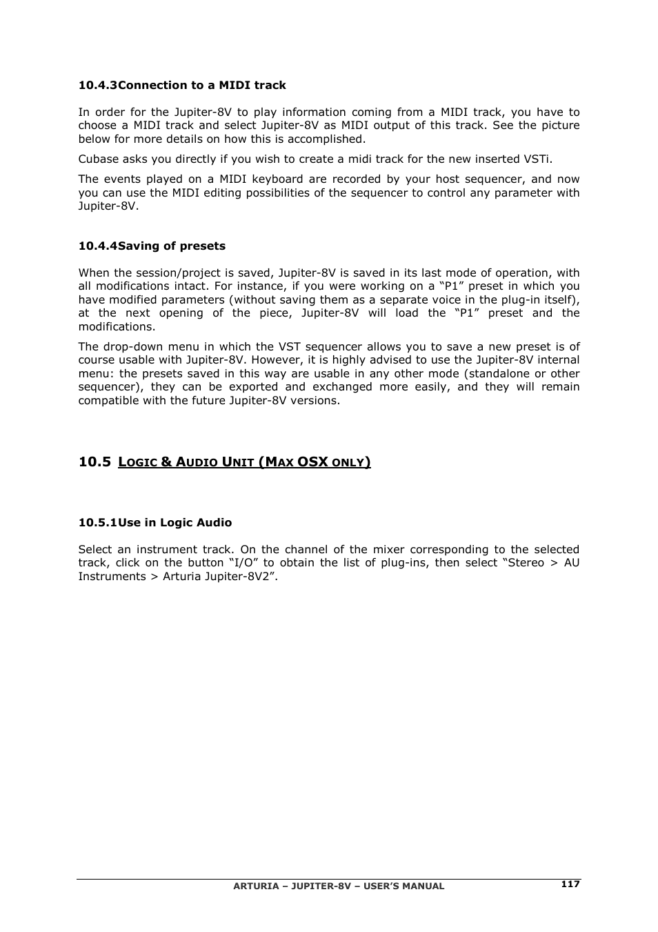 Arturia JUPITER-8V 2 User Manual | Page 117 / 125