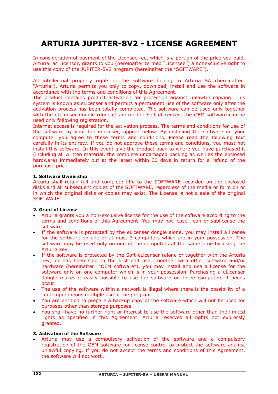 Arturia JUPITER-8V 2 User Manual | Page 122 / 125