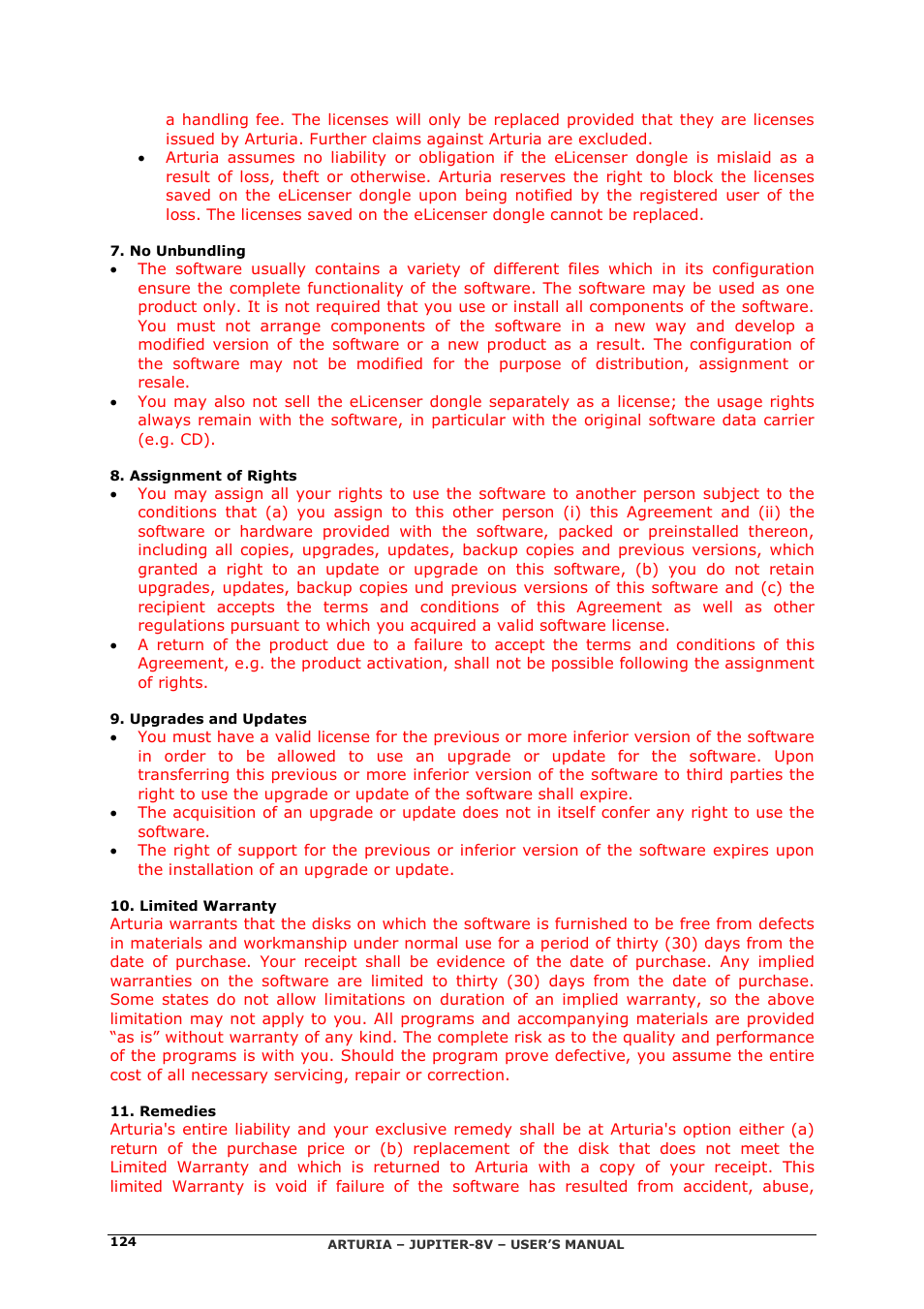 Arturia JUPITER-8V 2 User Manual | Page 124 / 125