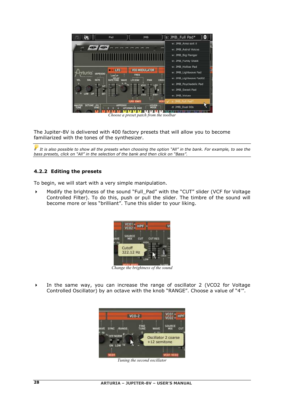 Arturia JUPITER-8V 2 User Manual | Page 28 / 125