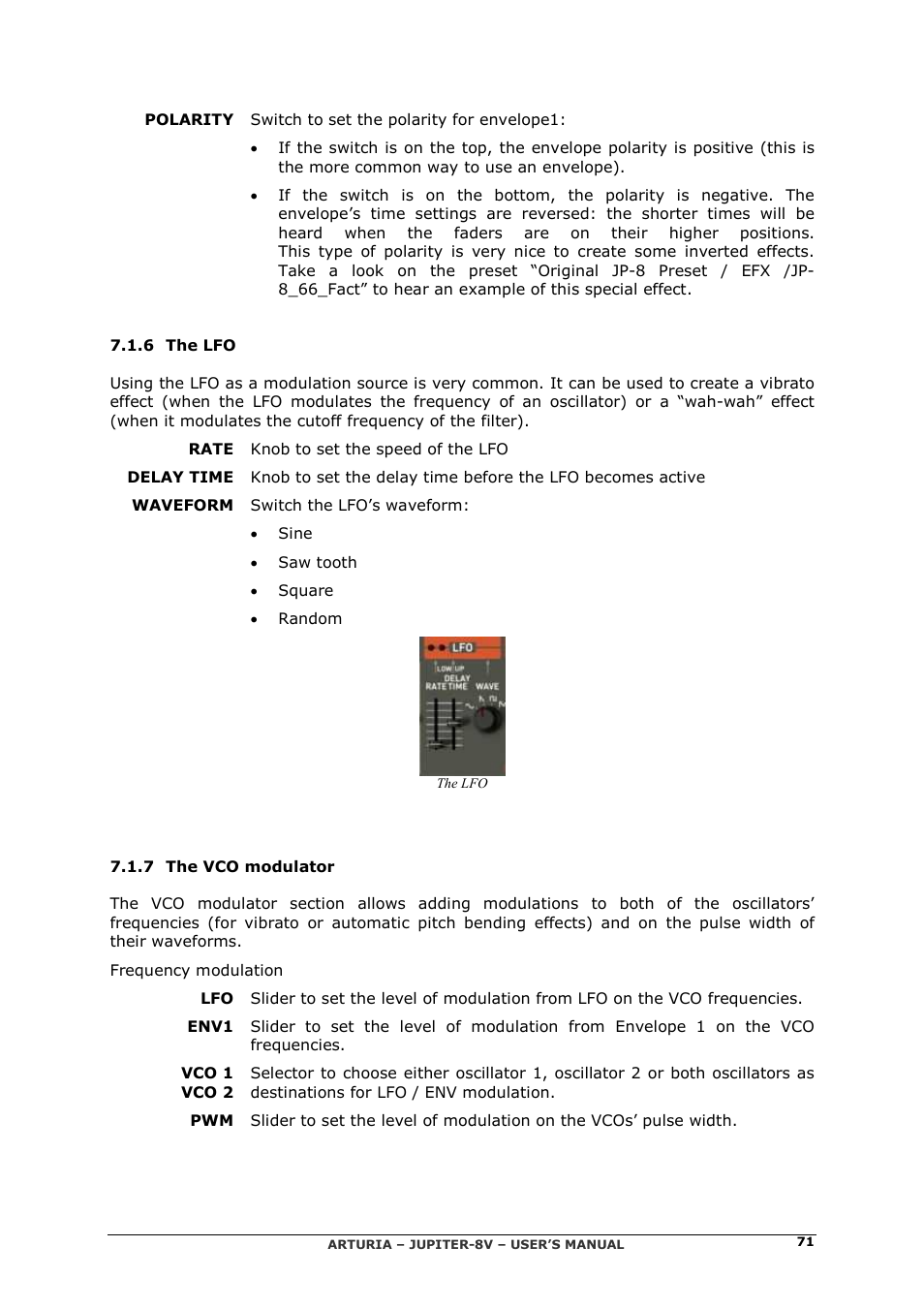 Arturia JUPITER-8V 2 User Manual | Page 71 / 125
