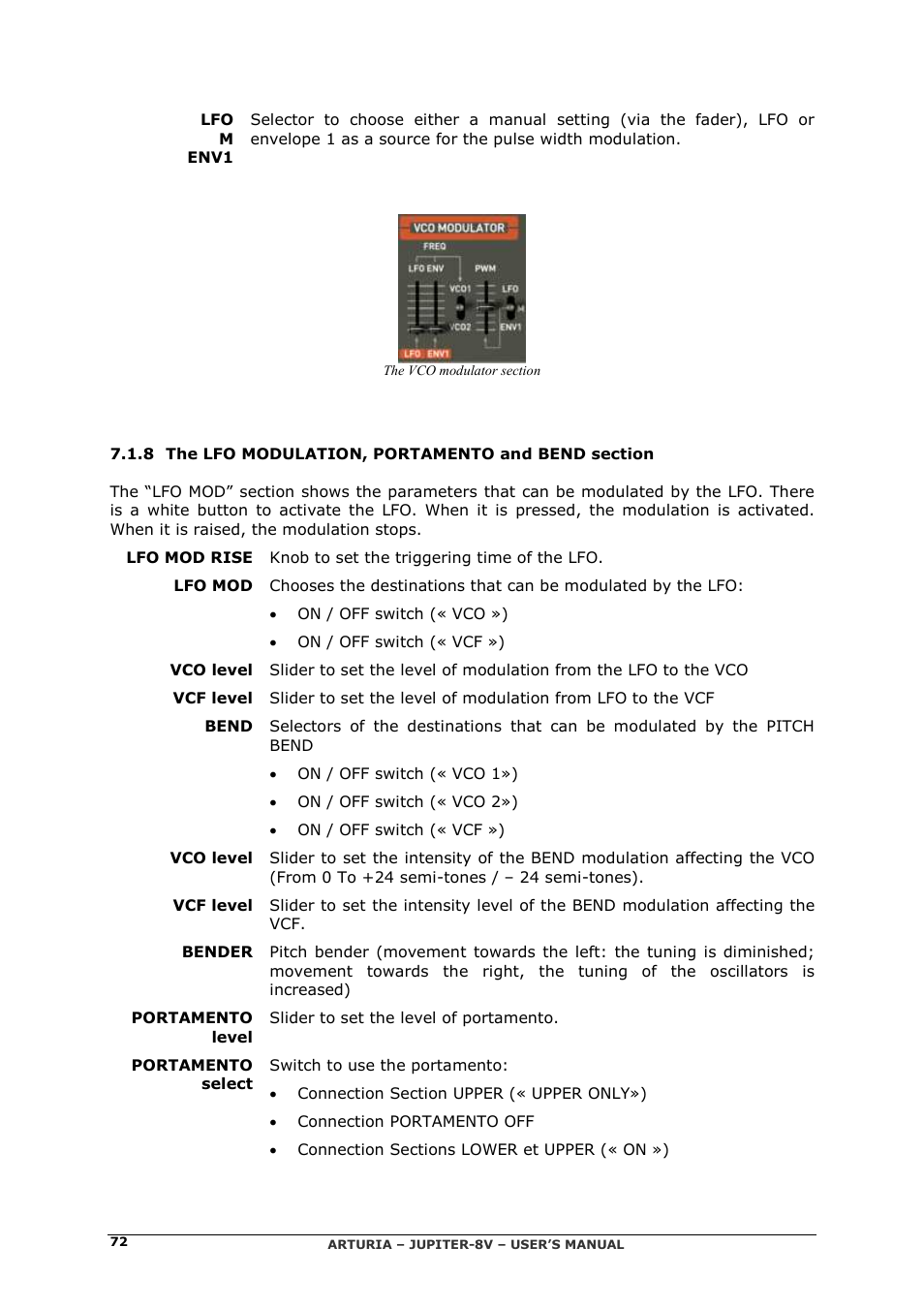 Arturia JUPITER-8V 2 User Manual | Page 72 / 125