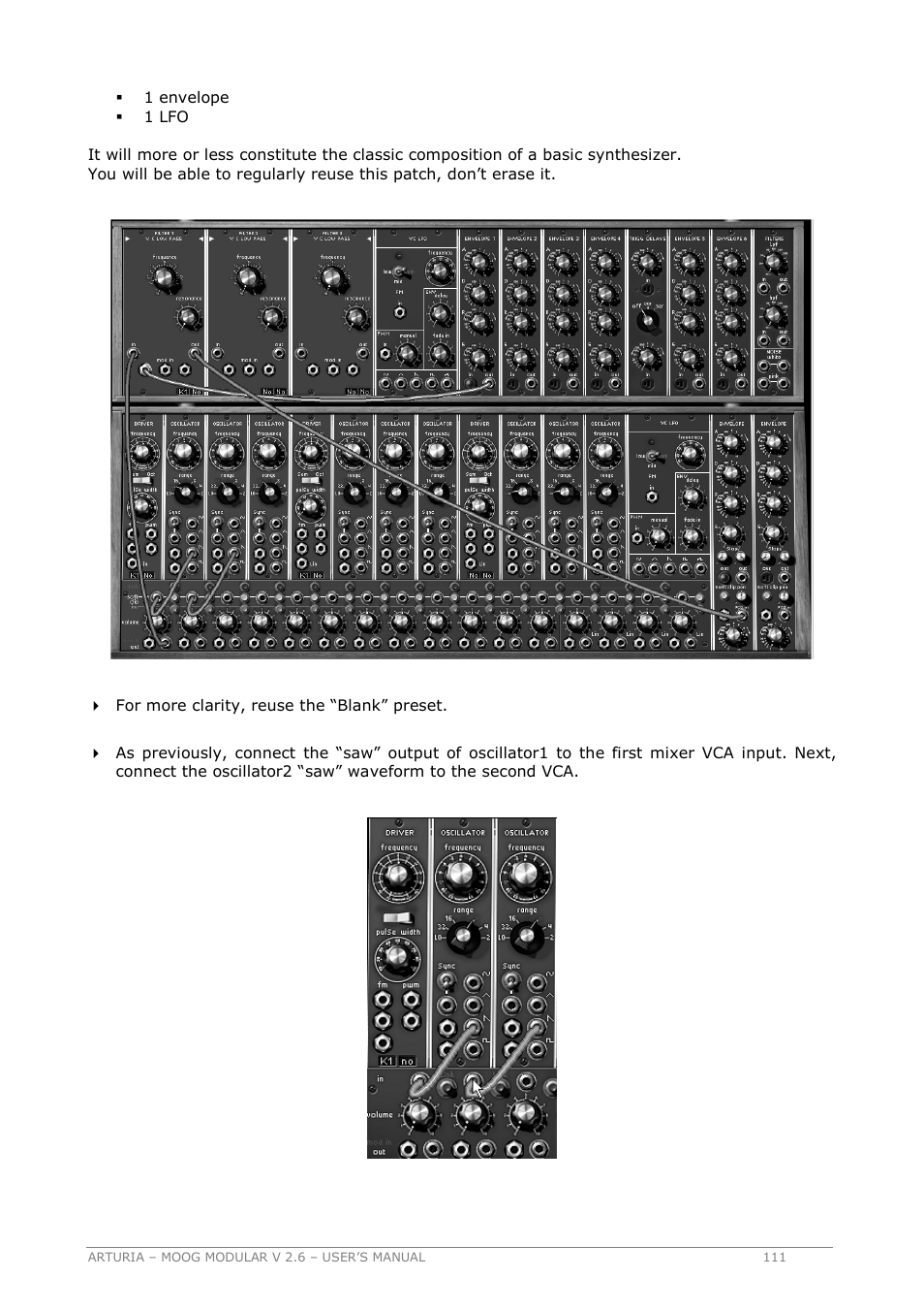 Arturia MOOG MODULAR 2.6 User Manual | Page 111 / 154