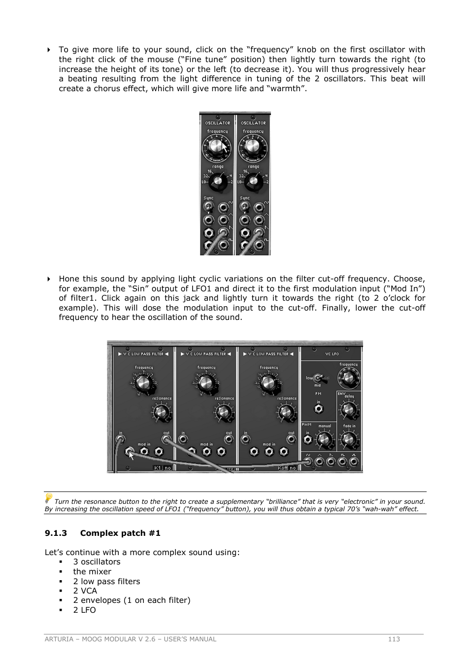 Arturia MOOG MODULAR 2.6 User Manual | Page 113 / 154