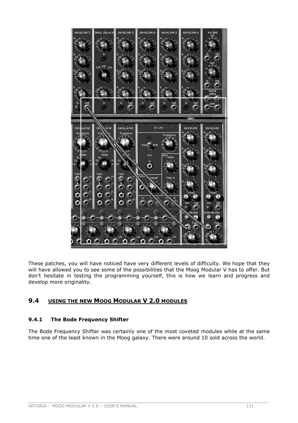 Arturia MOOG MODULAR 2.6 User Manual | Page 131 / 154