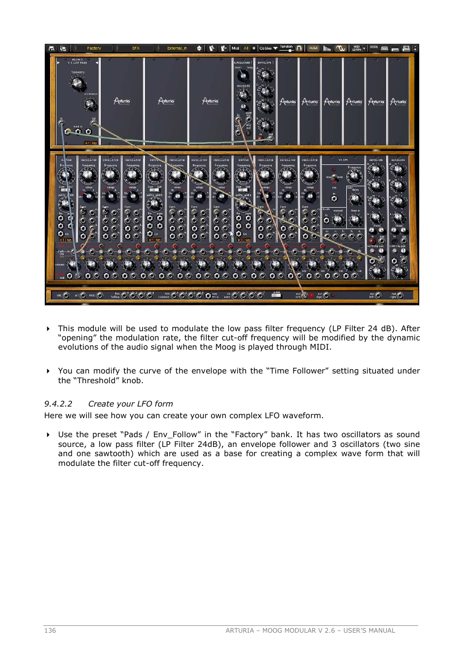 Arturia MOOG MODULAR 2.6 User Manual | Page 136 / 154
