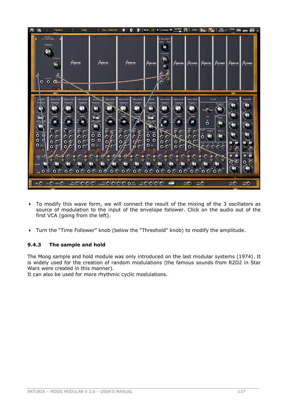 Arturia MOOG MODULAR 2.6 User Manual | Page 137 / 154