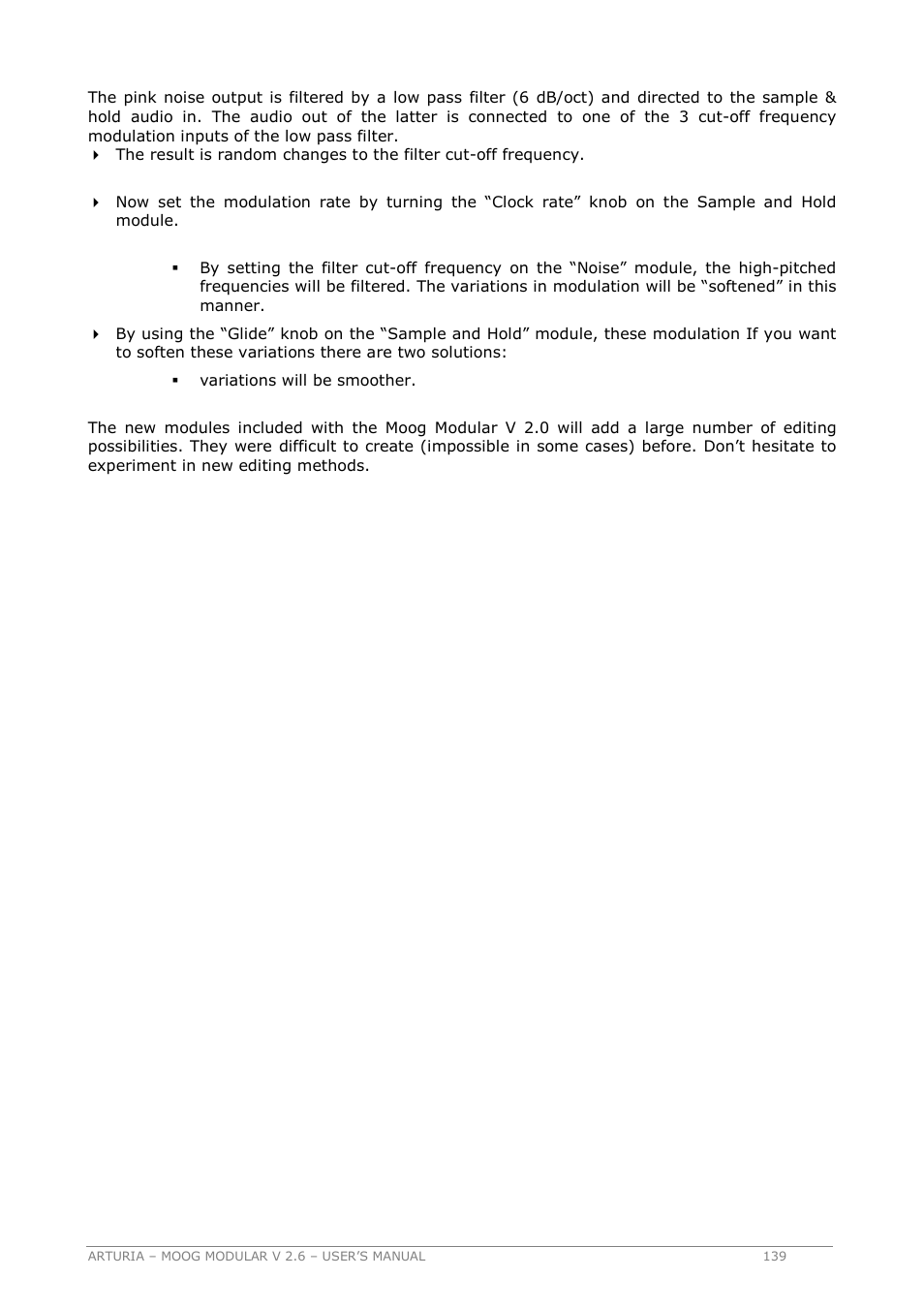 Arturia MOOG MODULAR 2.6 User Manual | Page 139 / 154