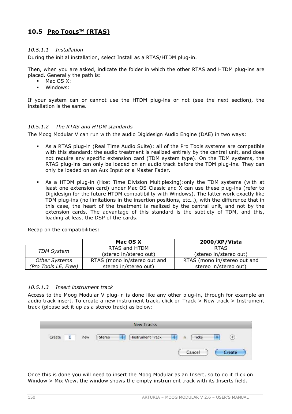 Rtas) | Arturia MOOG MODULAR 2.6 User Manual | Page 150 / 154