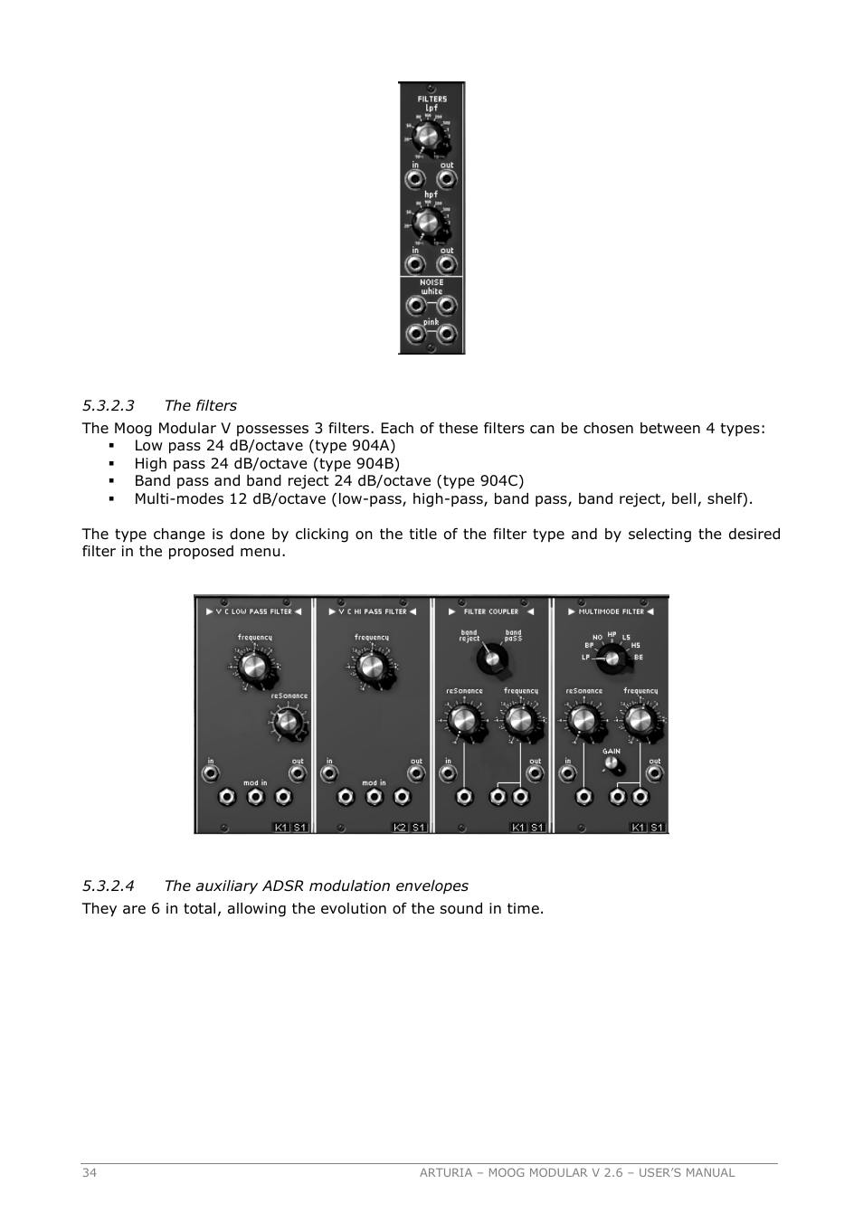 Arturia MOOG MODULAR 2.6 User Manual | Page 34 / 154