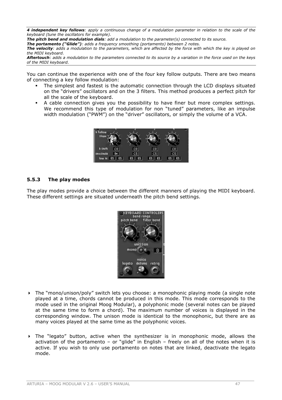 Arturia MOOG MODULAR 2.6 User Manual | Page 47 / 154