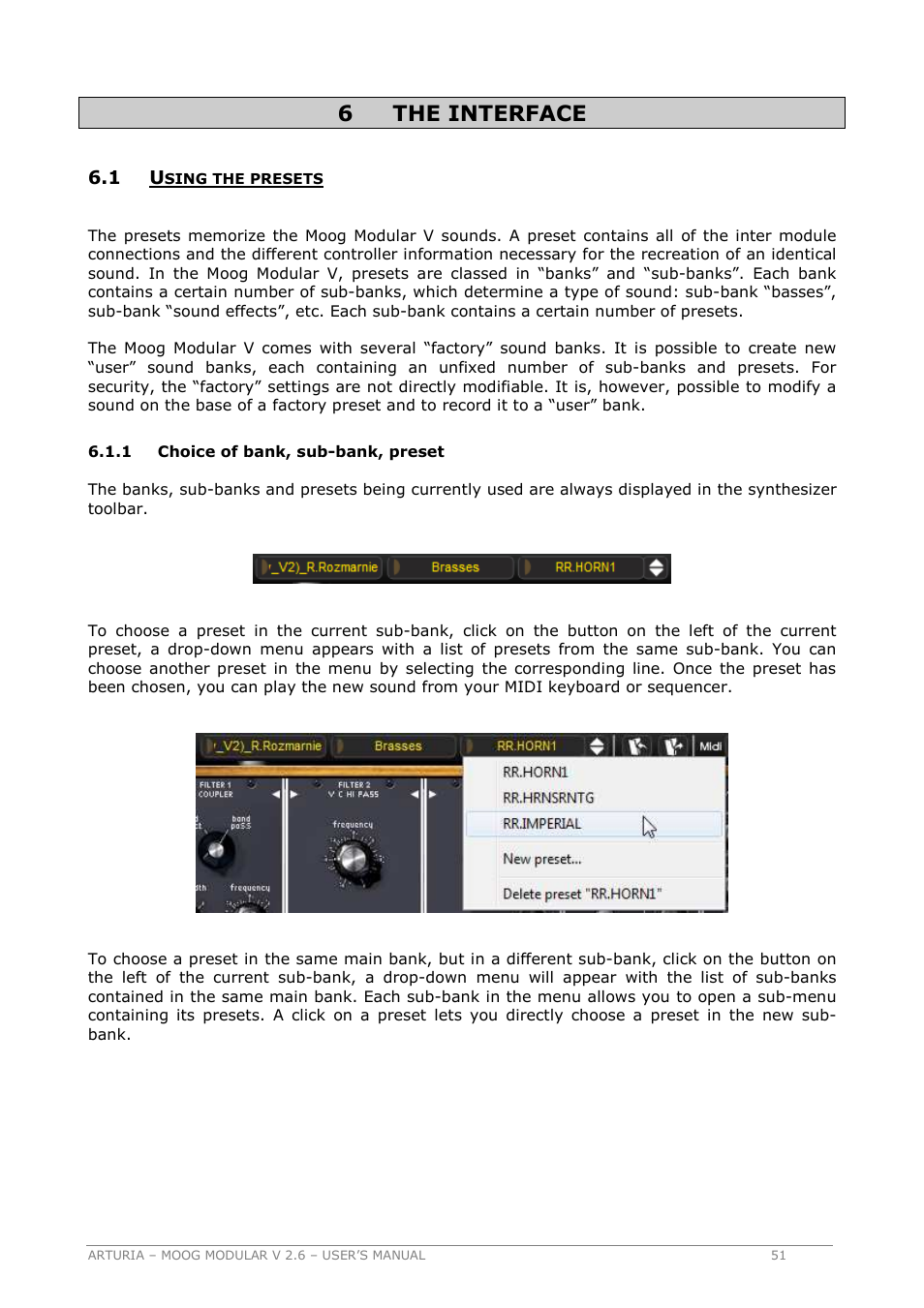 6the interface | Arturia MOOG MODULAR 2.6 User Manual | Page 51 / 154