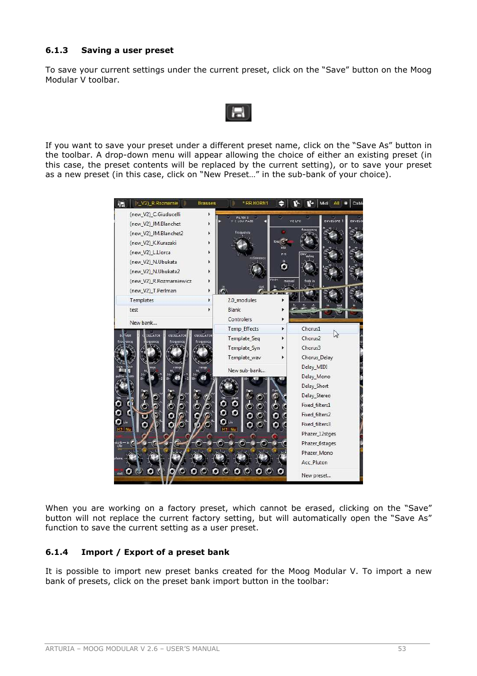 Arturia MOOG MODULAR 2.6 User Manual | Page 53 / 154