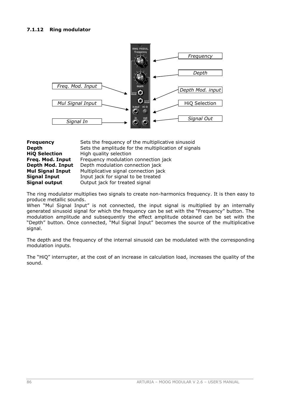 Arturia MOOG MODULAR 2.6 User Manual | Page 86 / 154