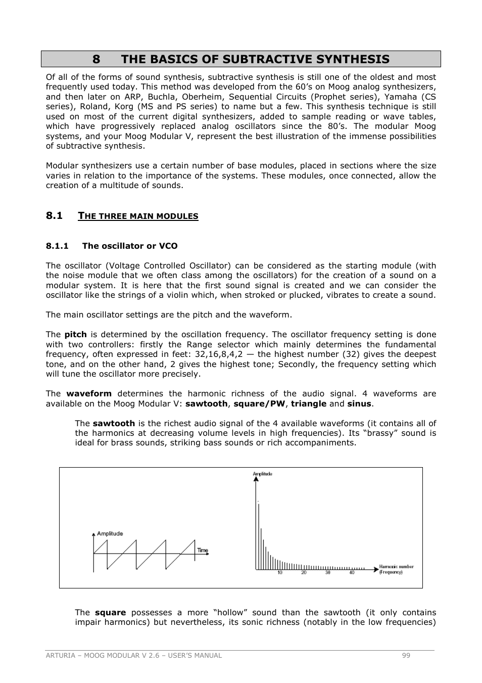 8the basics of subtractive synthesis | Arturia MOOG MODULAR 2.6 User Manual | Page 99 / 154