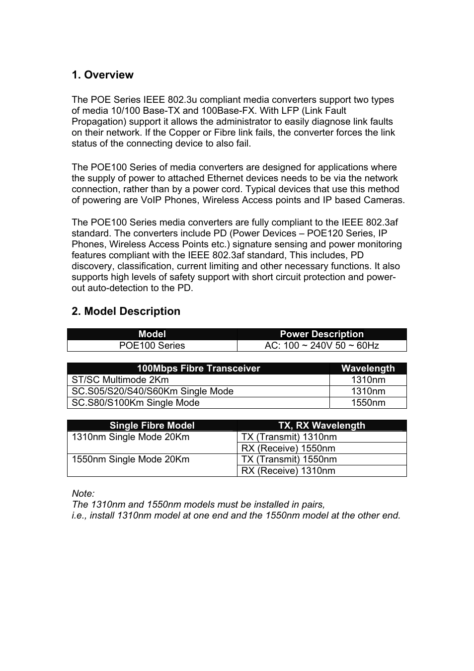 Alloy Computer Products POE100 Series User Manual | Page 2 / 9