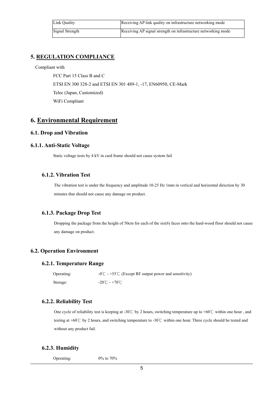 Environmental requirement | Alloy Computer Products GL242201 User Manual | Page 5 / 10