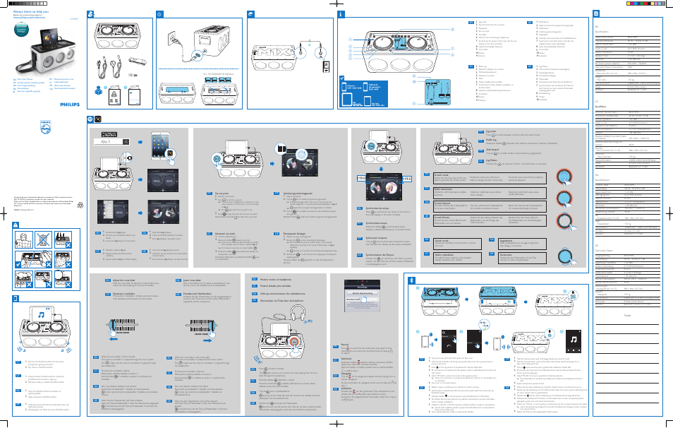 Philips Système audio M1X-DJ User Manual | 2 pages