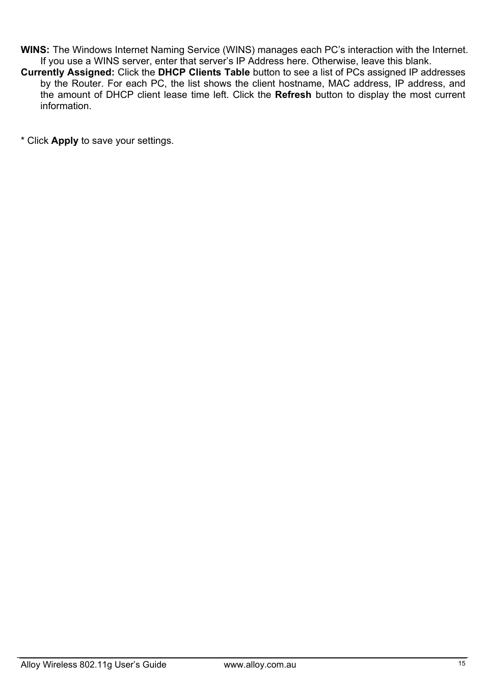 Alloy Computer Products WLF2454AP-S User Manual | Page 16 / 30