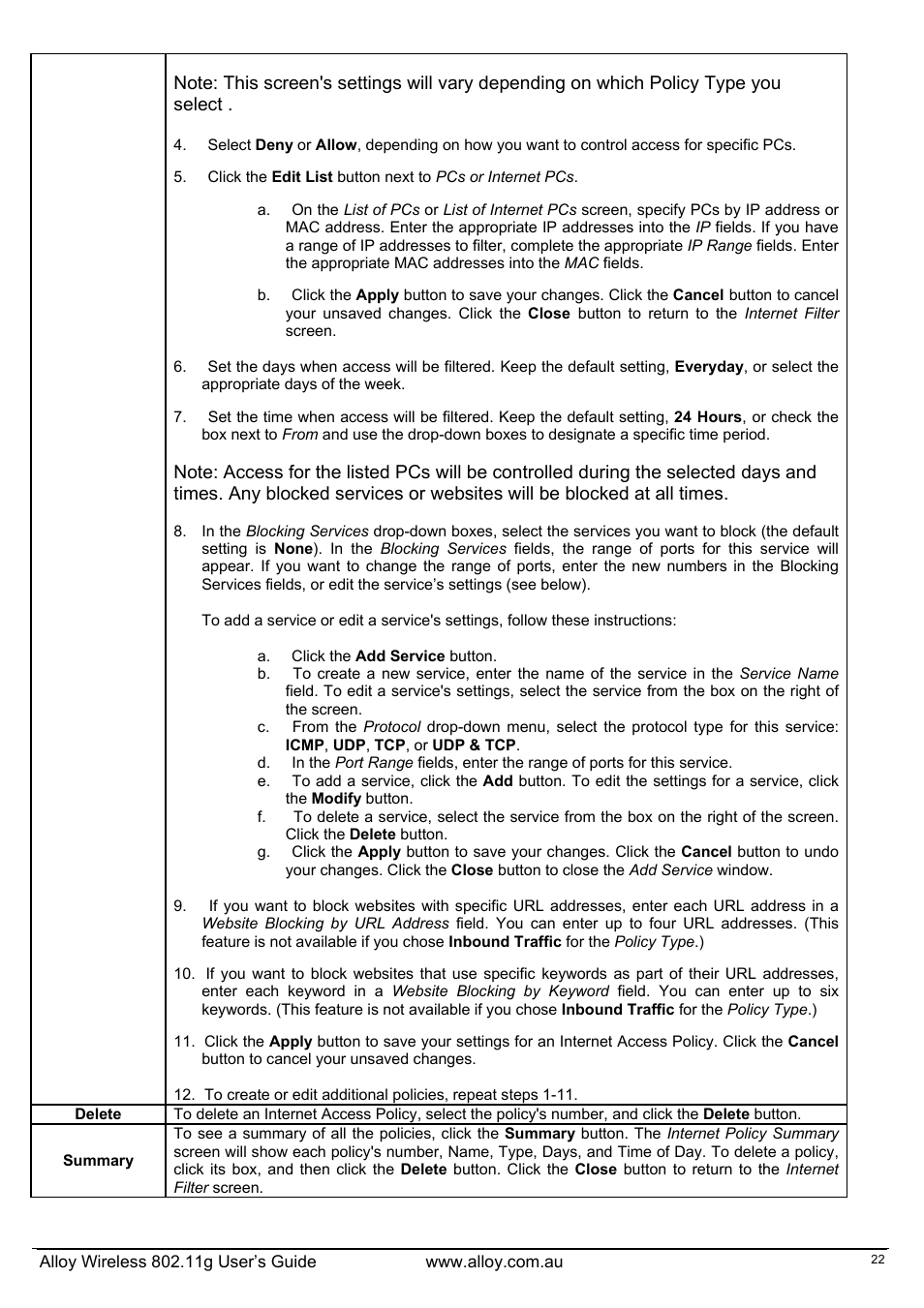 Alloy Computer Products WLF2454AP-S User Manual | Page 23 / 30