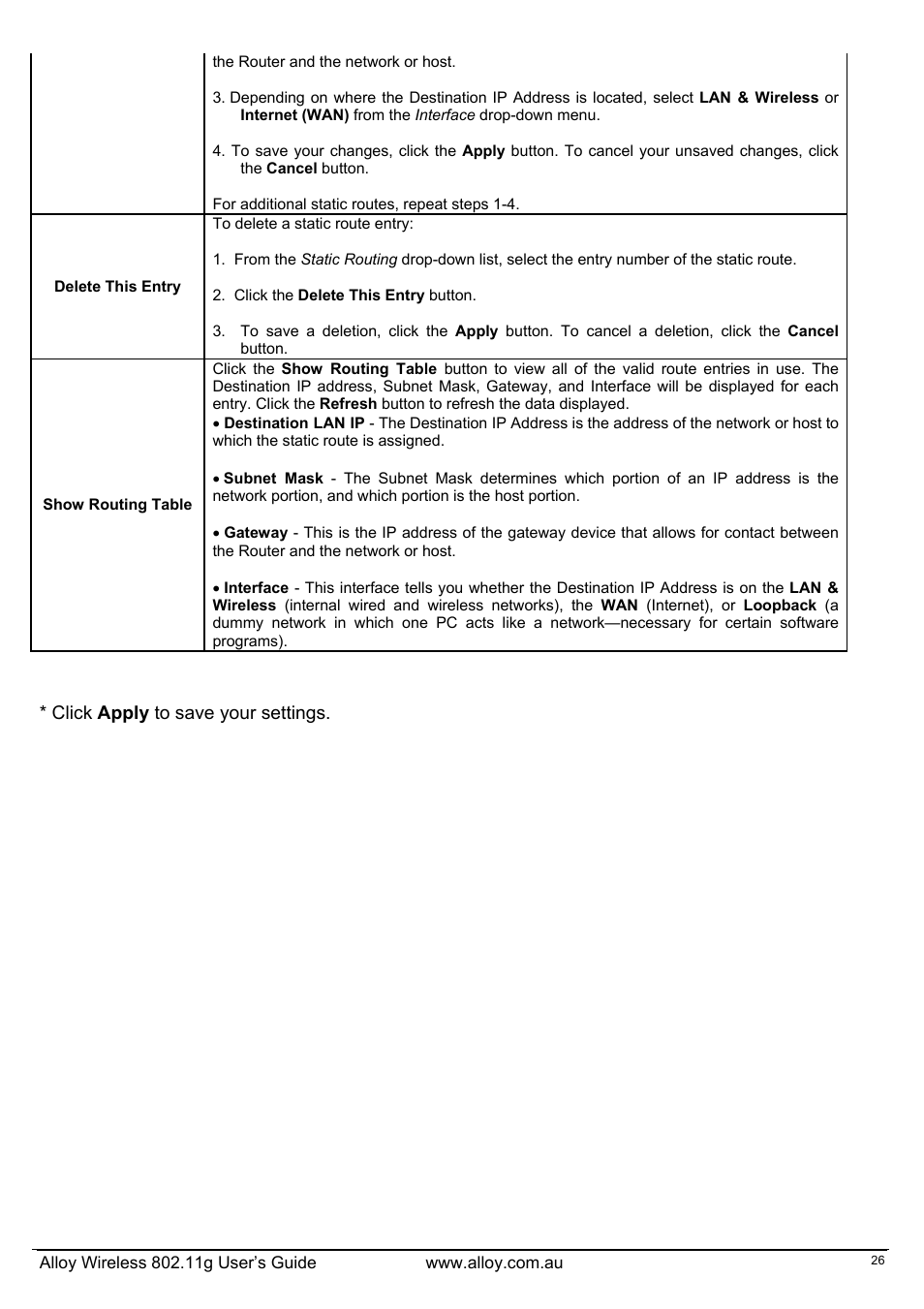 Alloy Computer Products WLF2454AP-S User Manual | Page 27 / 30