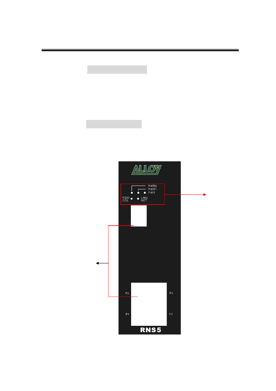Hardware description, Dimensions, Front panel | Alloy Computer Products RNS5 User Manual | Page 5 / 22