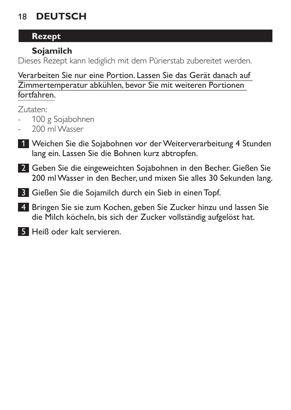 Philips Mixeur plongeant User Manual | Page 18 / 68