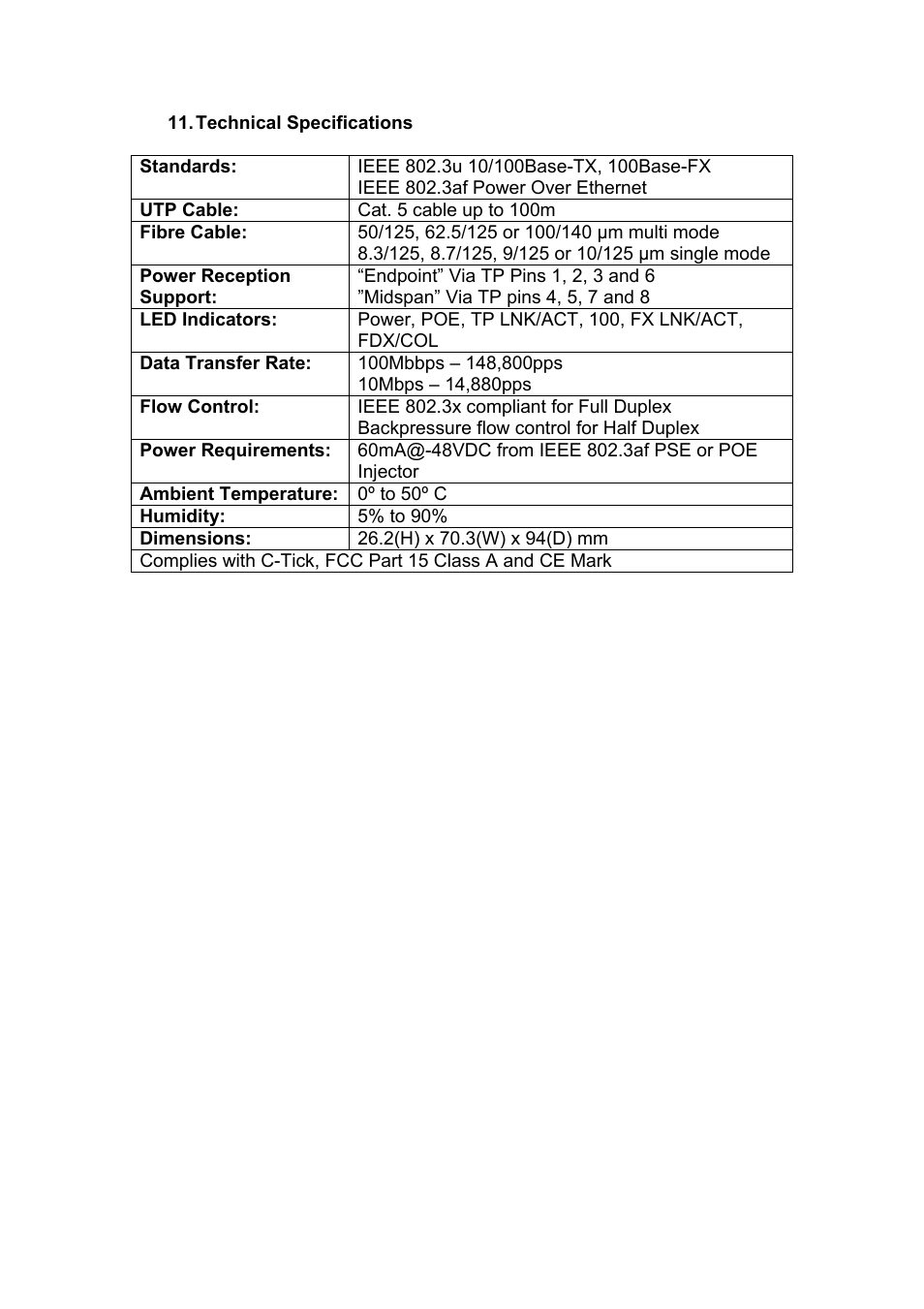 Alloy Computer Products POE120 Series User Manual | Page 9 / 9